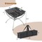 Costway 3-in-1 Portable Charcoal Grill Folding Camping Fire Pit with Carrying Bag & Gloves Black/Coffee